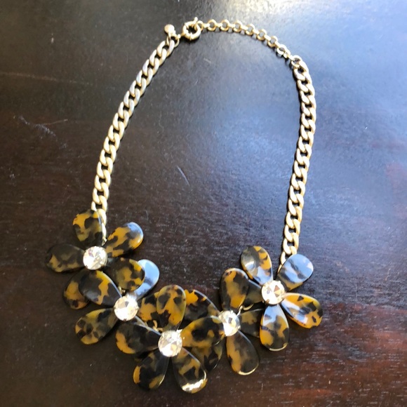 J. Crew Jewelry - J Crew tortoise shell flower necklace J. Crew Jewelry - J Crew tortoise shell flower necklace
